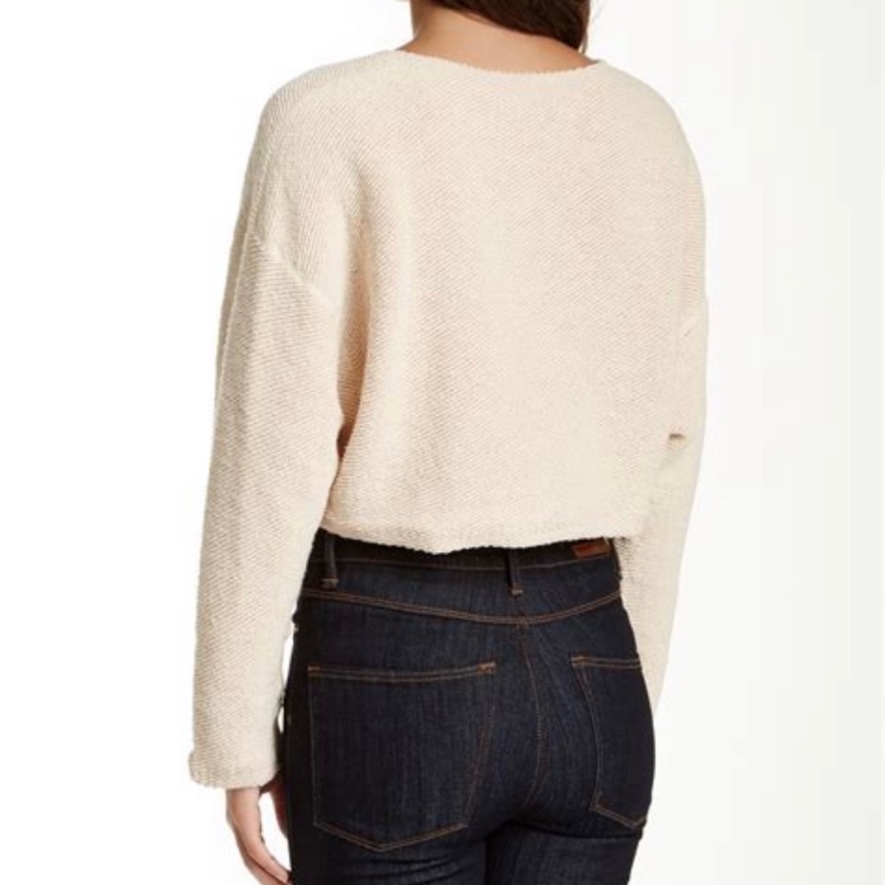 American Apparel Crop Sweater Mint Green 100% Cotton Relaxed Fit Crop Sweater OS - Picture 10 of 12